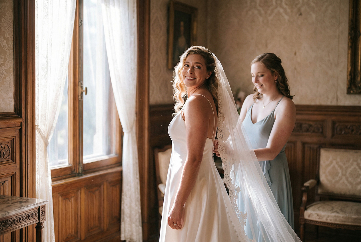 Bridal prep in natural light