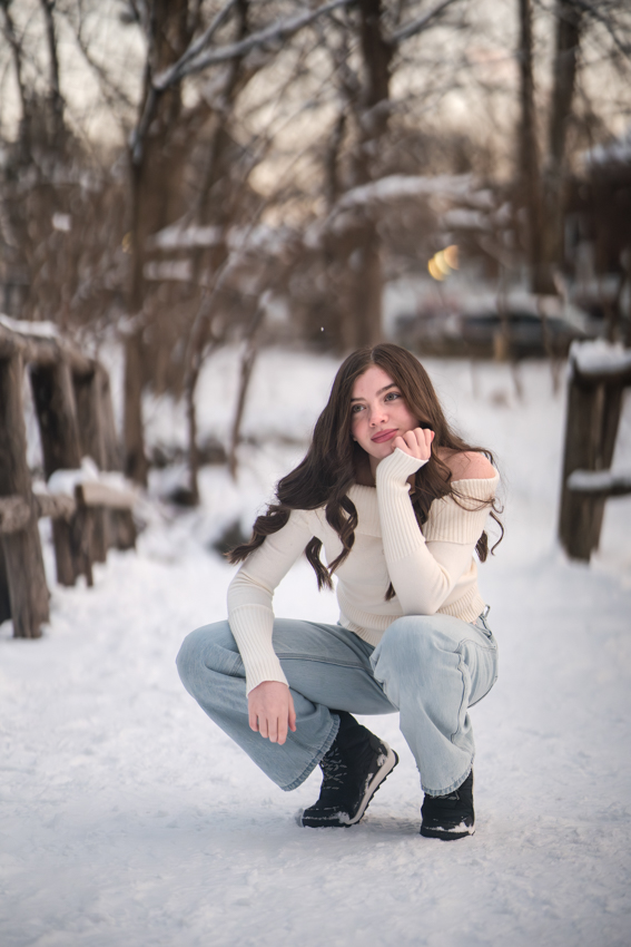 Winter portrait near the Scarsdale train station